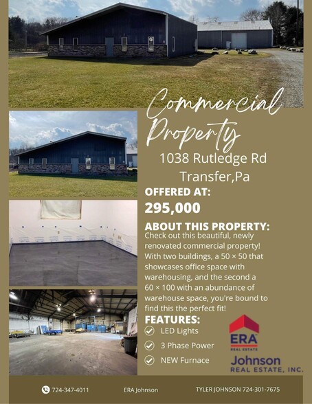 1038 Rutledge Rd, Transfer, PA à vendre - Photo de l’immeuble – Image 2 sur 6