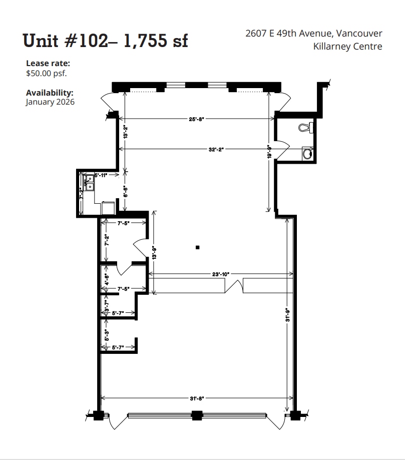 2605-2689 49th Ave E, Vancouver, BC à louer Plan d’étage– Image 1 sur 1
