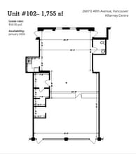 2605-2689 49th Ave E, Vancouver, BC à louer Plan d’étage– Image 1 sur 1