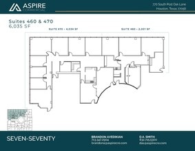 770 S Post Oak Ln, Houston, TX à louer Plan d’étage– Image 2 sur 3