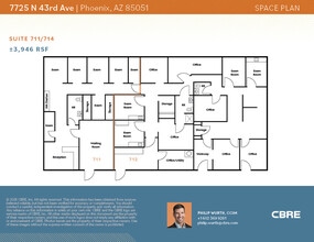 7725 N 43rd Ave, Phoenix, AZ à louer Plan d’étage– Image 2 sur 2