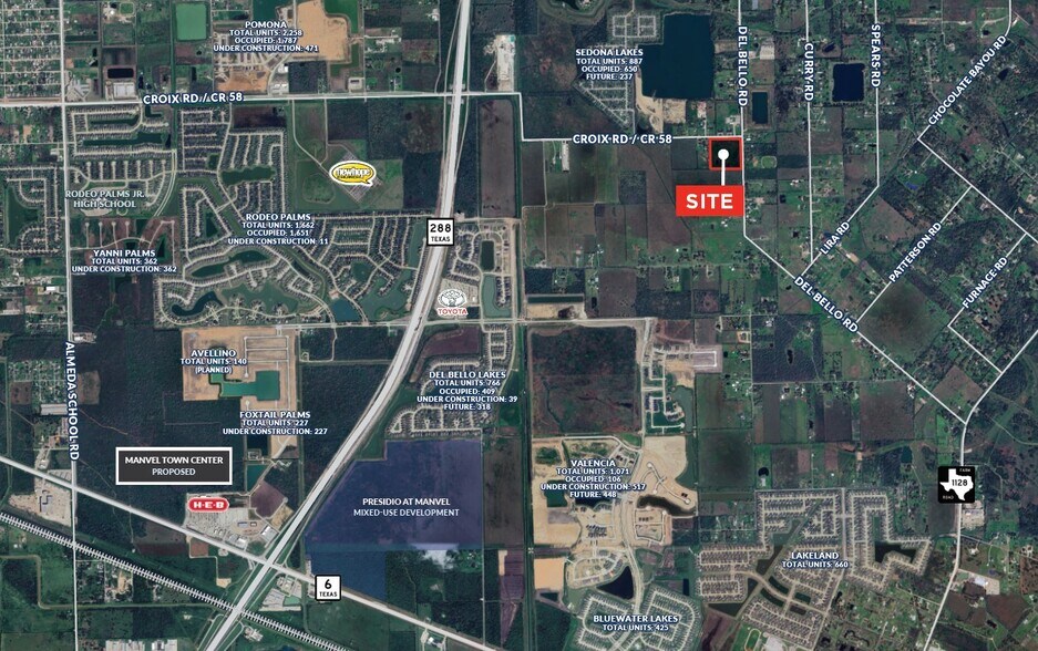 Del Bello Rd, Manvel, TX à vendre - Aérien – Image 2 sur 2