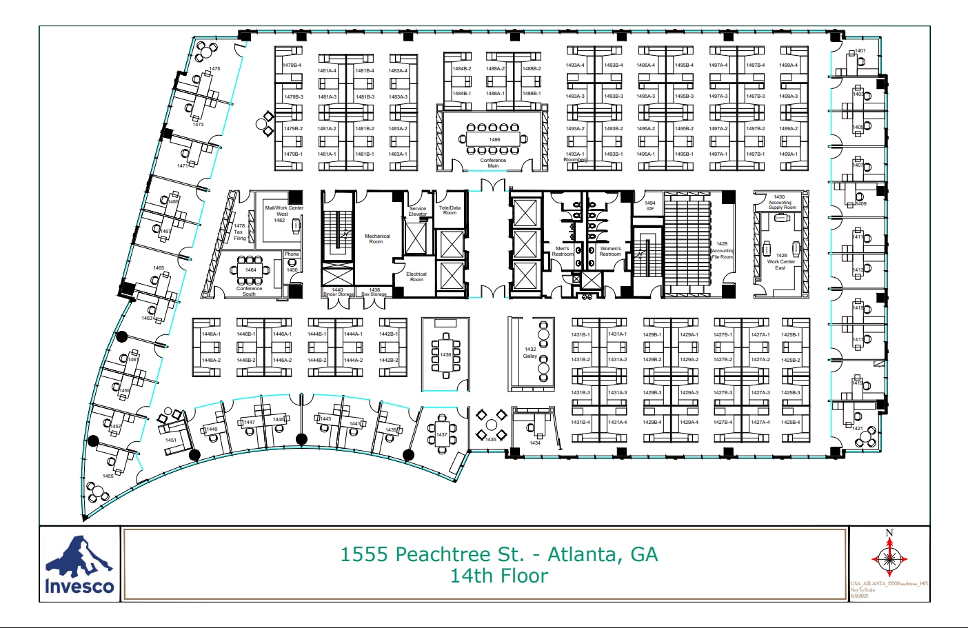 1555 Peachtree St, Atlanta, GA à louer Plan d’étage– Image 1 sur 1