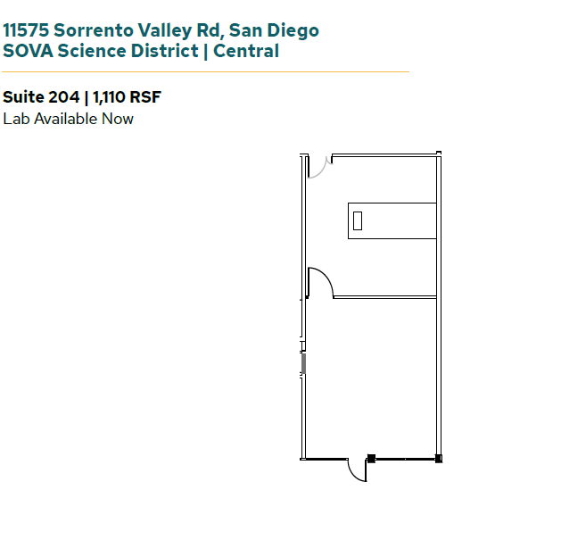 11555 Sorrento Valley Rd, San Diego, CA à louer Plan d’étage– Image 1 sur 1