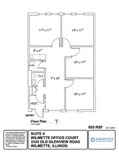 3330 Old Glenview Rd, Wilmette, IL à louer Plan d’étage– Image 1 sur 1