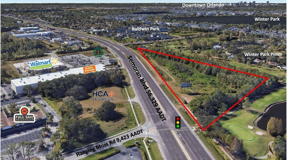 Semoran Blvd @ Hanging Moss Rd, Winter Park, FL à vendre - Aérien – Image 3 sur 4