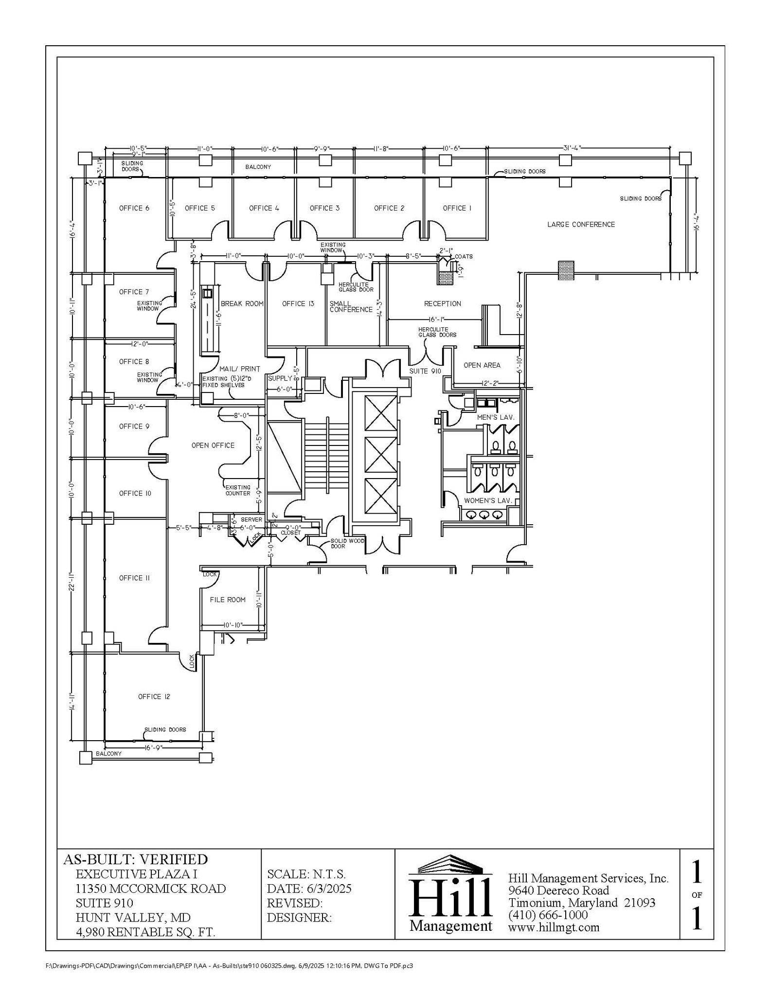 11350 McCormick Rd, Hunt Valley, MD à louer Plan d’étage– Image 1 sur 1