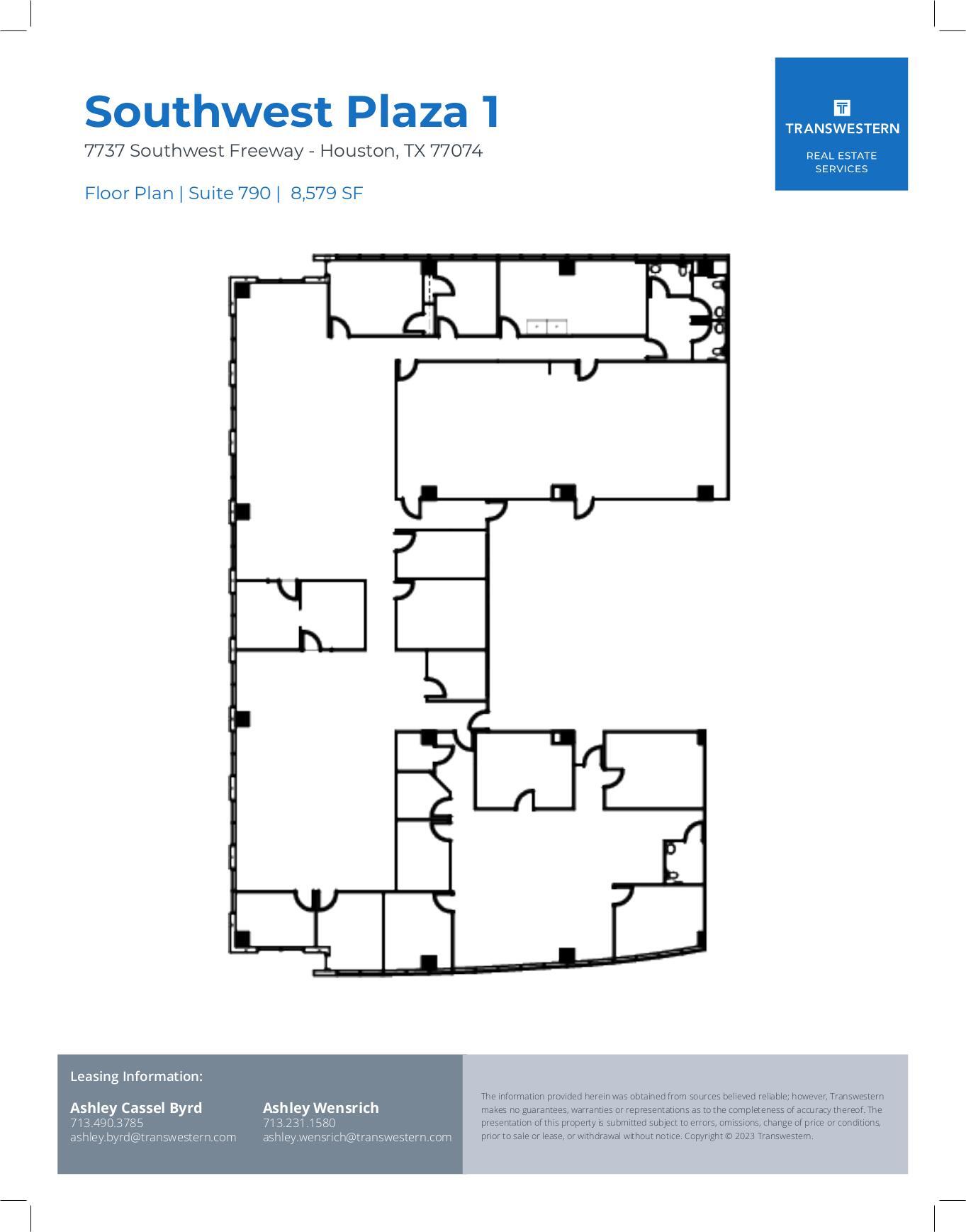 7737 Southwest Fwy, Houston, TX à louer Plan d’étage– Image 1 sur 1