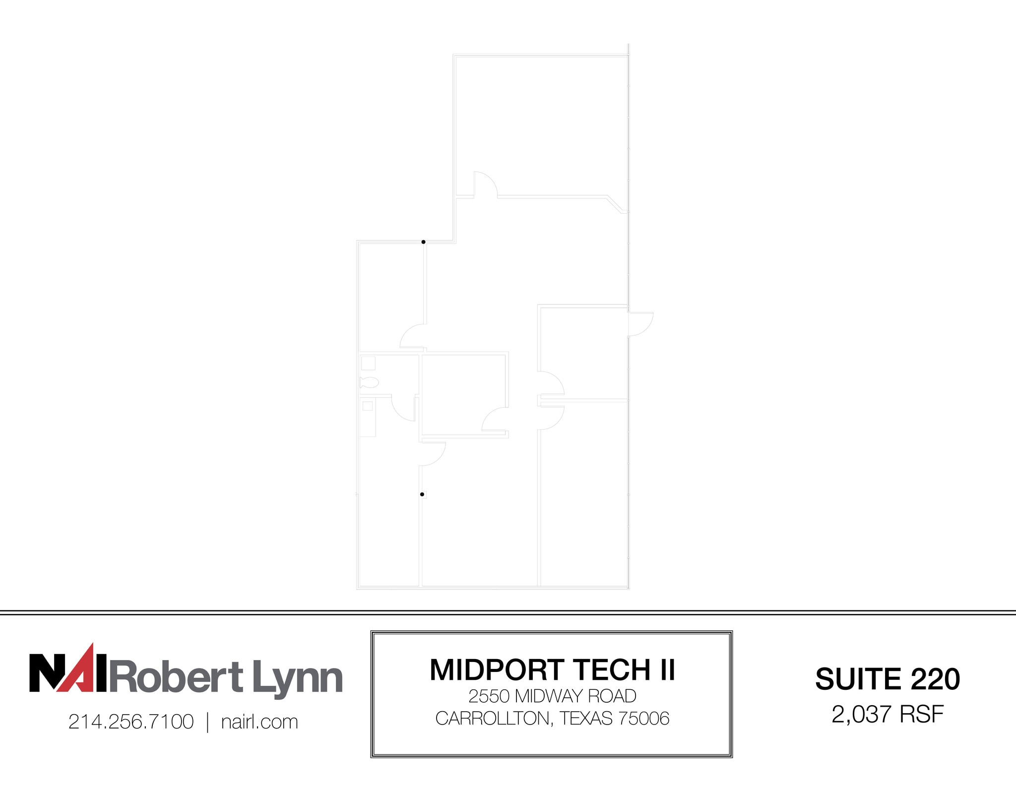 2550 Midway Rd, Carrollton, TX à louer Plan d’étage– Image 1 sur 2