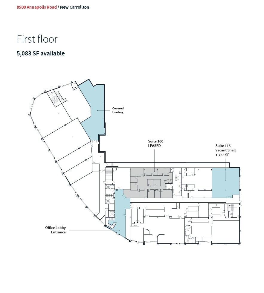 8500 Annapolis Rd, New Carrollton, MD à louer Plan d’étage– Image 1 sur 1