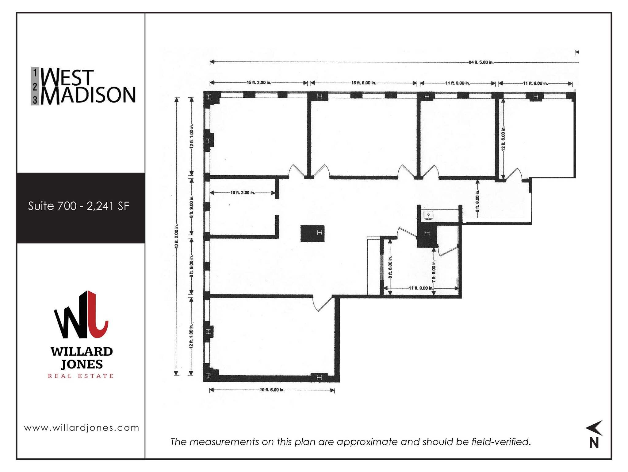 123 W Madison St, Chicago, IL à louer Plan d’étage– Image 1 sur 1
