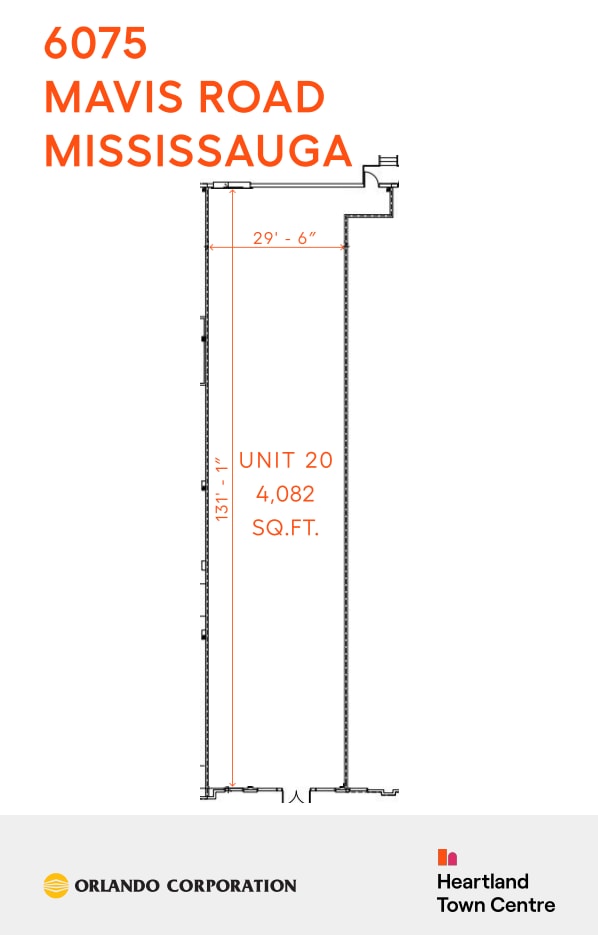 6075 Mavis Rd, Mississauga, ON à louer Plan d’étage– Image 1 sur 2