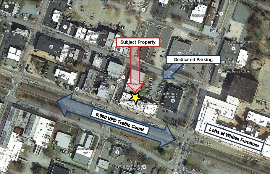 105 E Center St, Mebane, NC à louer - Aérien – Image 3 sur 42