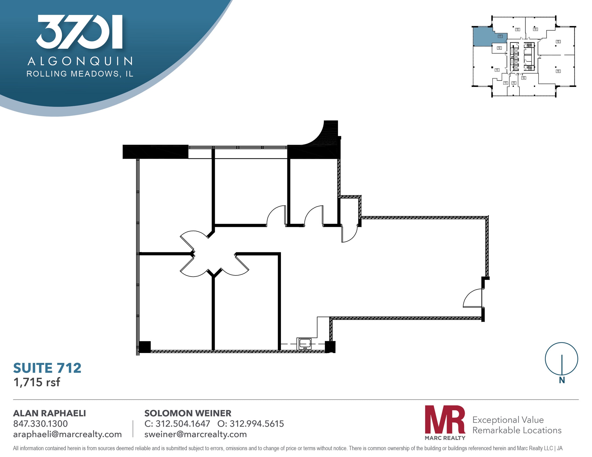 3701 Algonquin Rd, Rolling Meadows, IL à louer Plan d’étage– Image 1 sur 5