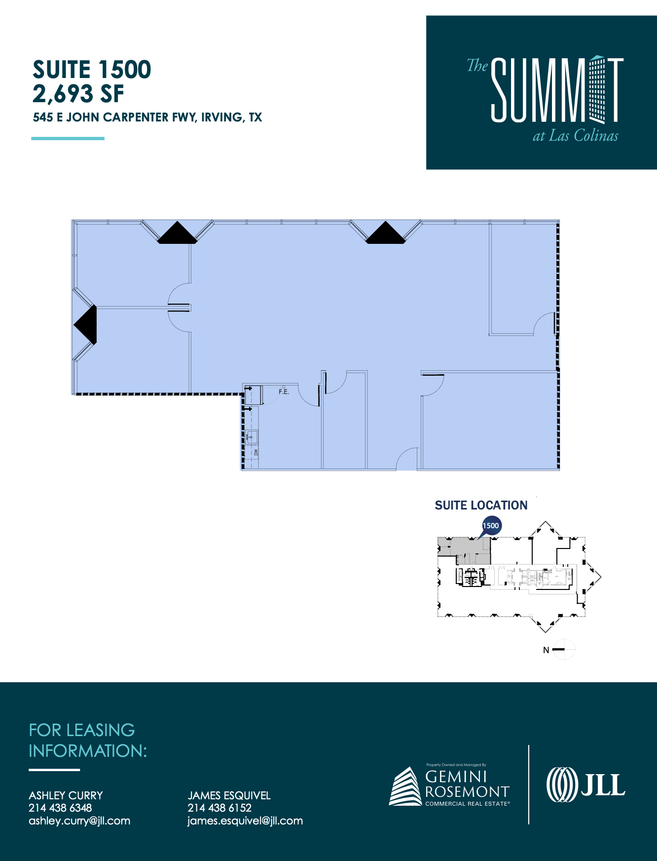 545 E John Carpenter Fwy, Irving, TX à louer Plan d’étage– Image 1 sur 1