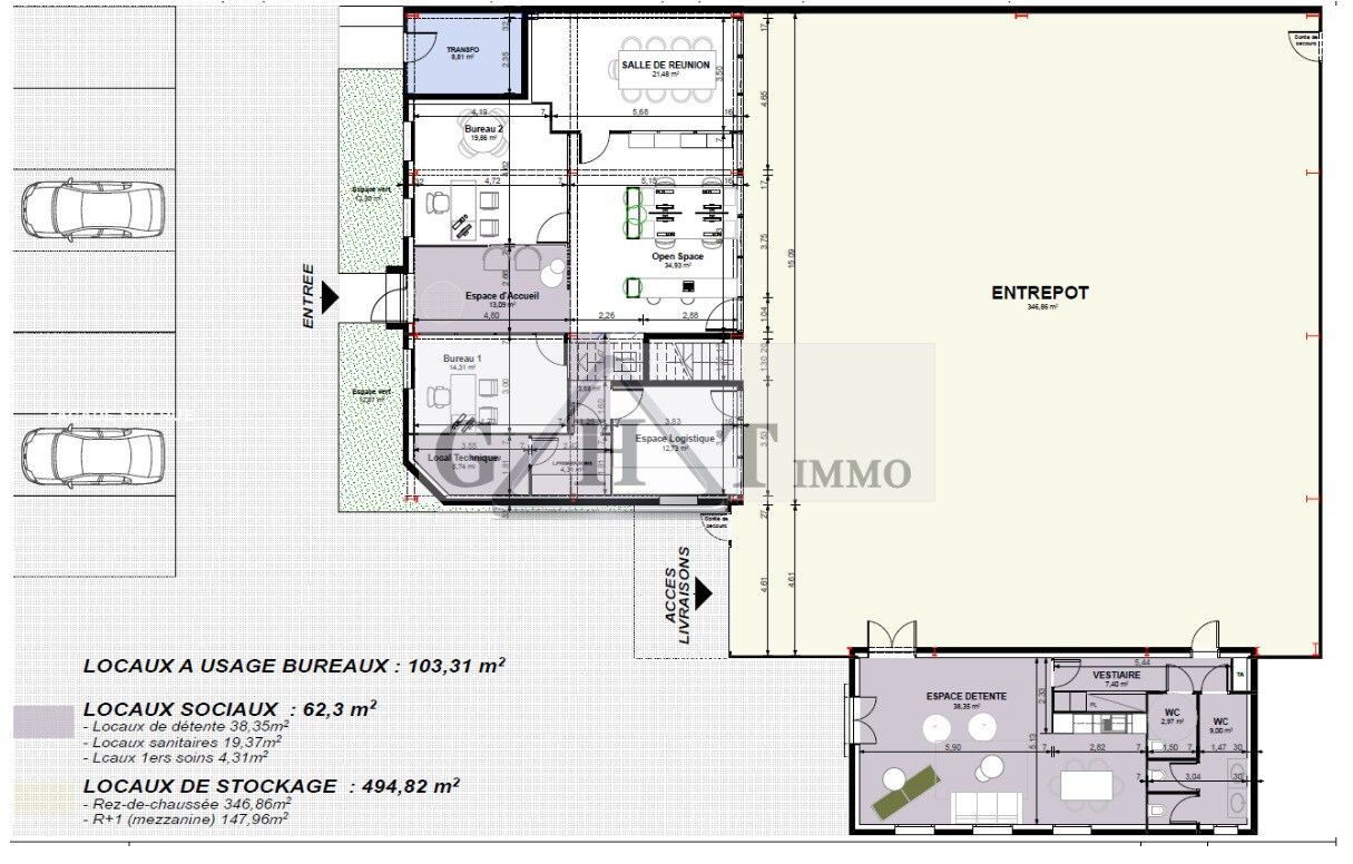 Industriel/Logistique dans Chilly-Mazarin à louer Plan d’étage– Image 1 sur 3
