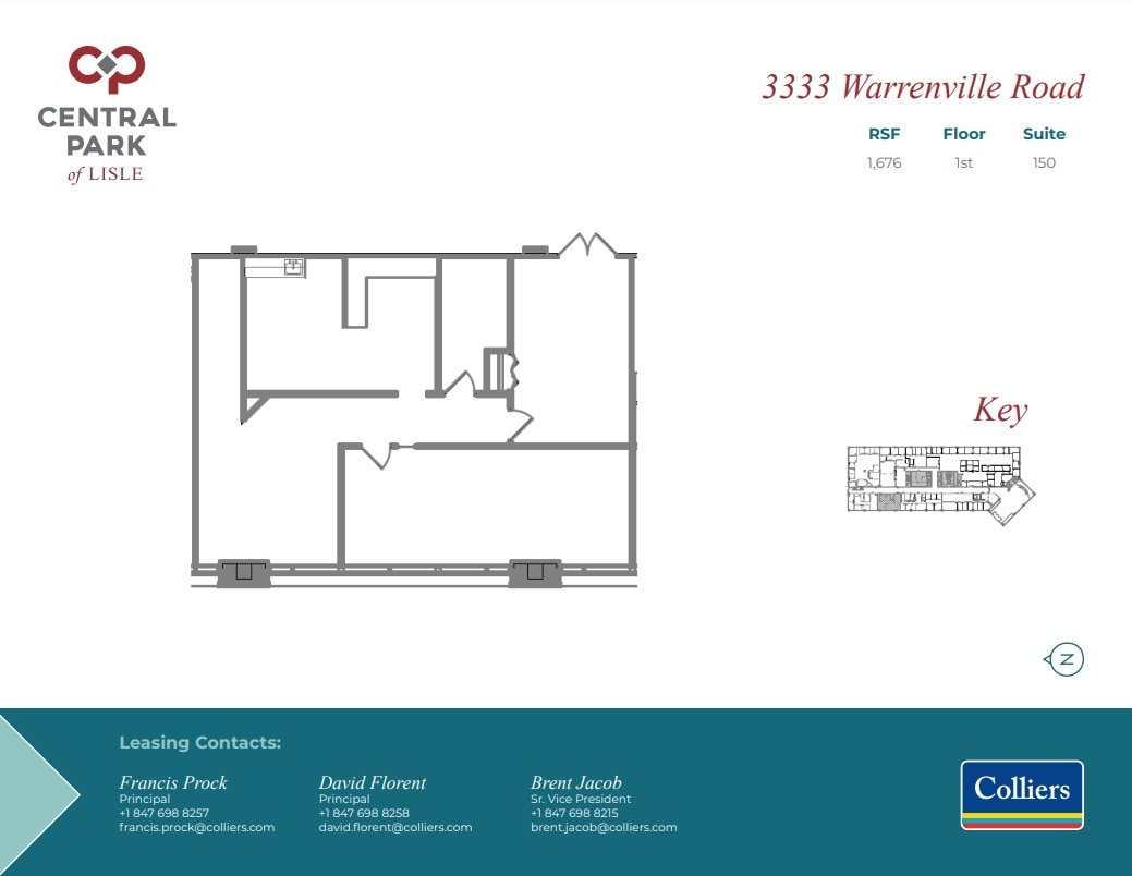 3333 Warrenville Rd, Lisle, IL à louer Plan d’étage– Image 1 sur 1