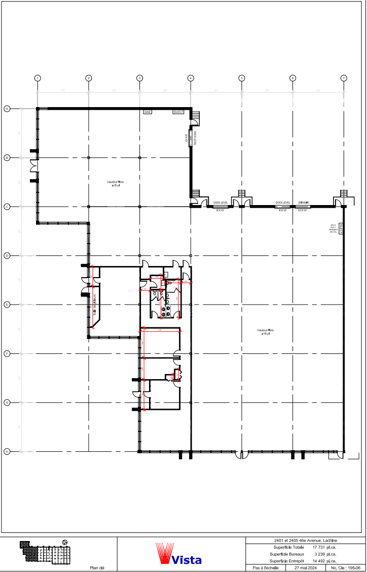 2401-2465 Ave 46th, Montréal, QC à louer Plan d’étage– Image 1 sur 1