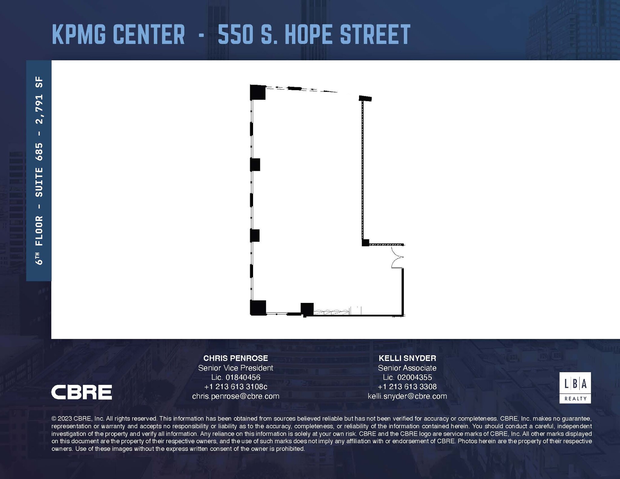 550 S Hope St, Los Angeles, CA à louer Plan d’étage– Image 1 sur 1
