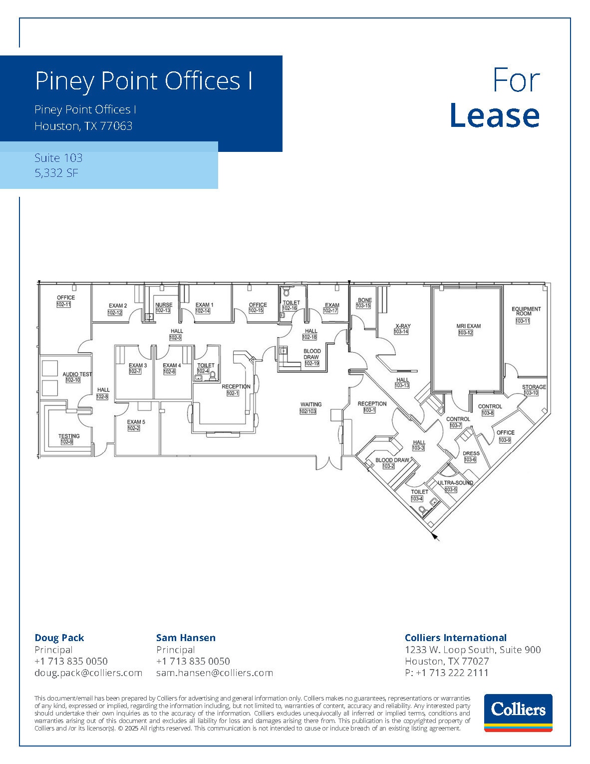 2500 Fondren Rd, Houston, TX à louer Plan d’étage– Image 1 sur 1