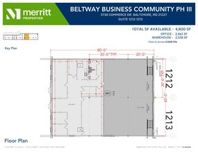 3700 Commerce Dr, Baltimore, MD à louer Plan d’étage– Image 1 sur 1
