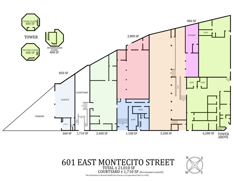 601 E Montecito St, Santa Barbara, CA à vendre - Plan d’étage – Image 2 sur 13