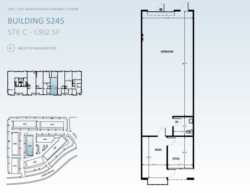 5205 Avenida Encinas, Carlsbad, CA à louer Plan d’étage– Image 1 sur 1