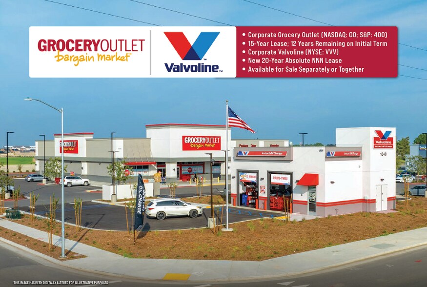 Grocery Outlet & Valvoline | Wasco, CA portefeuille de 2 biens à vendre sur LoopNet.fr - Photo de l’immeuble – Image 1 sur 5