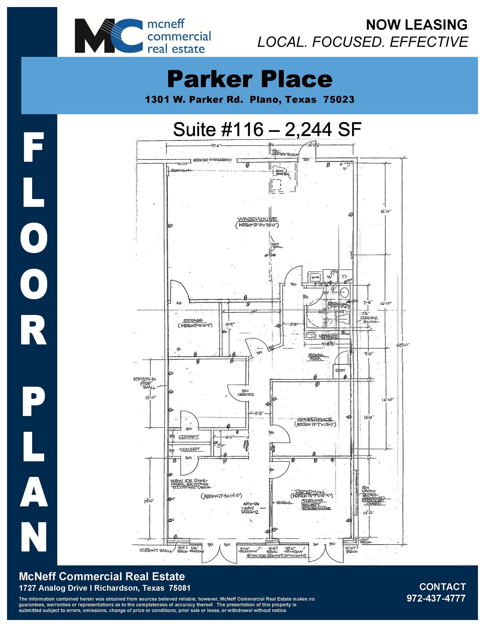 1301 W Parker Rd, Plano, TX à louer Plan d’étage– Image 1 sur 1