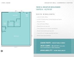 5030 S Decatur Blvd, Las Vegas, NV à louer Plan d’étage– Image 1 sur 1