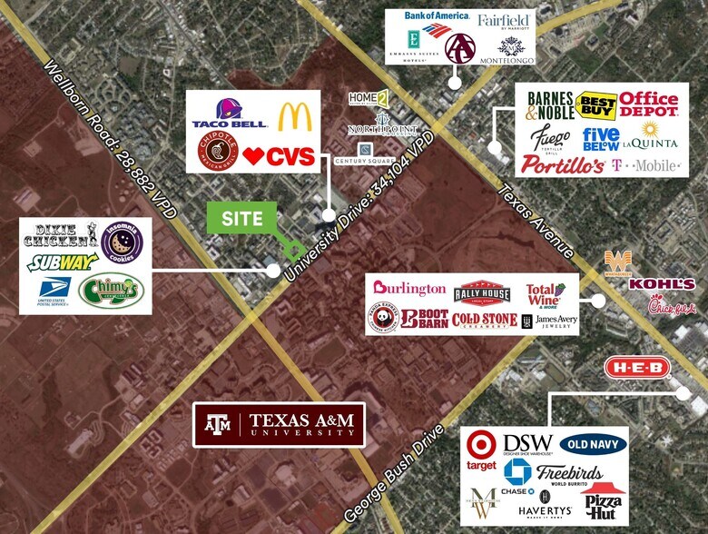 509 University Dr, College Station, TX à louer - Photo de l’immeuble – Image 2 sur 6