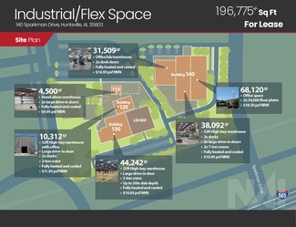 Plus de détails pour 140 Sparkman Dr NW, Huntsville, AL - Différents types d’espaces à louer