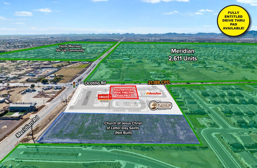 NWC Ocotillo & Meridian, Queen Creek, AZ à louer - Plan de site – Image 3 sur 5