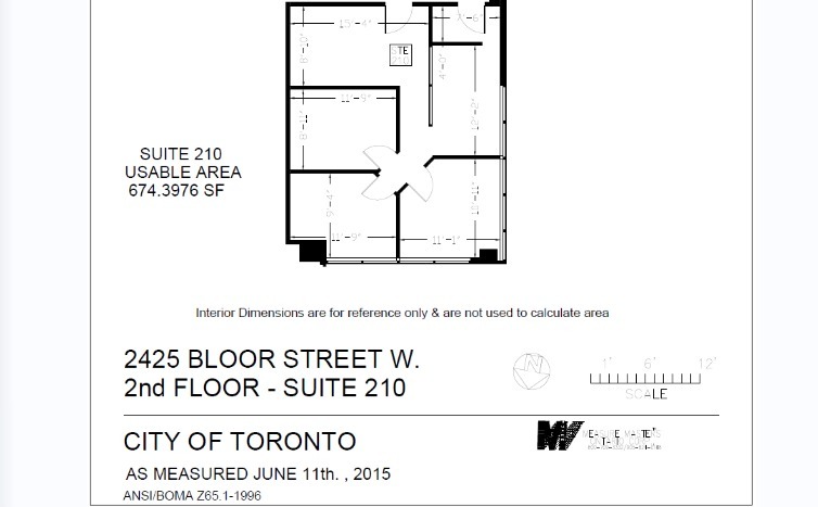 2425 Bloor St W, Toronto, ON à louer Plan d’étage– Image 1 sur 1