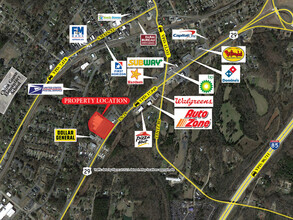 106-116 S US 29, China Grove, NC - VUE AÉRIENNE  vue de carte - Image1