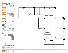6430 W Sunset Blvd, Los Angeles, CA à louer Plan d’étage– Image 1 sur 1