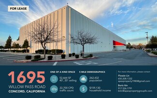 Plus de détails pour 1695 Willow Pass Rd, Concord, CA - Local commercial à louer