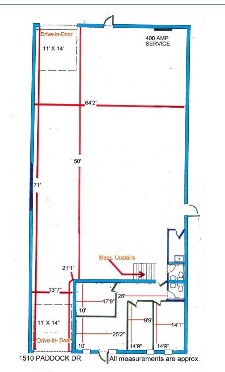 1510 Paddock Dr, Northbrook, IL à louer Plan d’étage– Image 1 sur 1