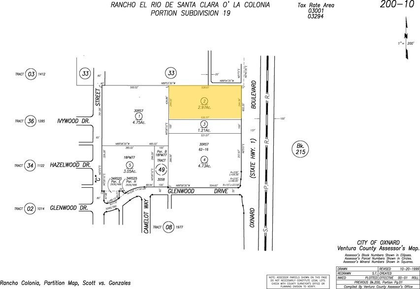 1345 N Oxnard Blvd, Oxnard, CA à vendre - Plan cadastral – Image 2 sur 2