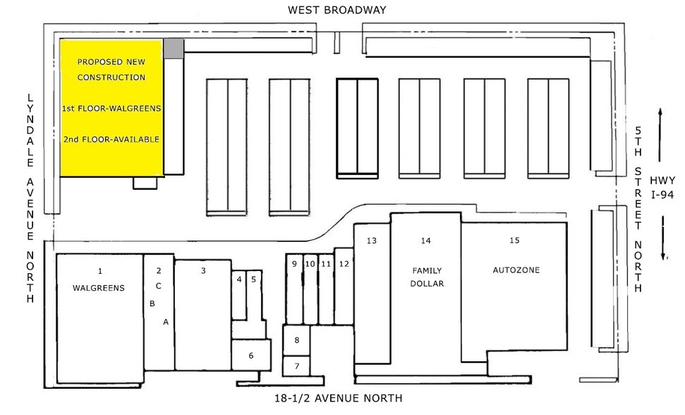 627 W Broadway Ave, Minneapolis, MN à louer - Plan de site – Image 2 sur 5