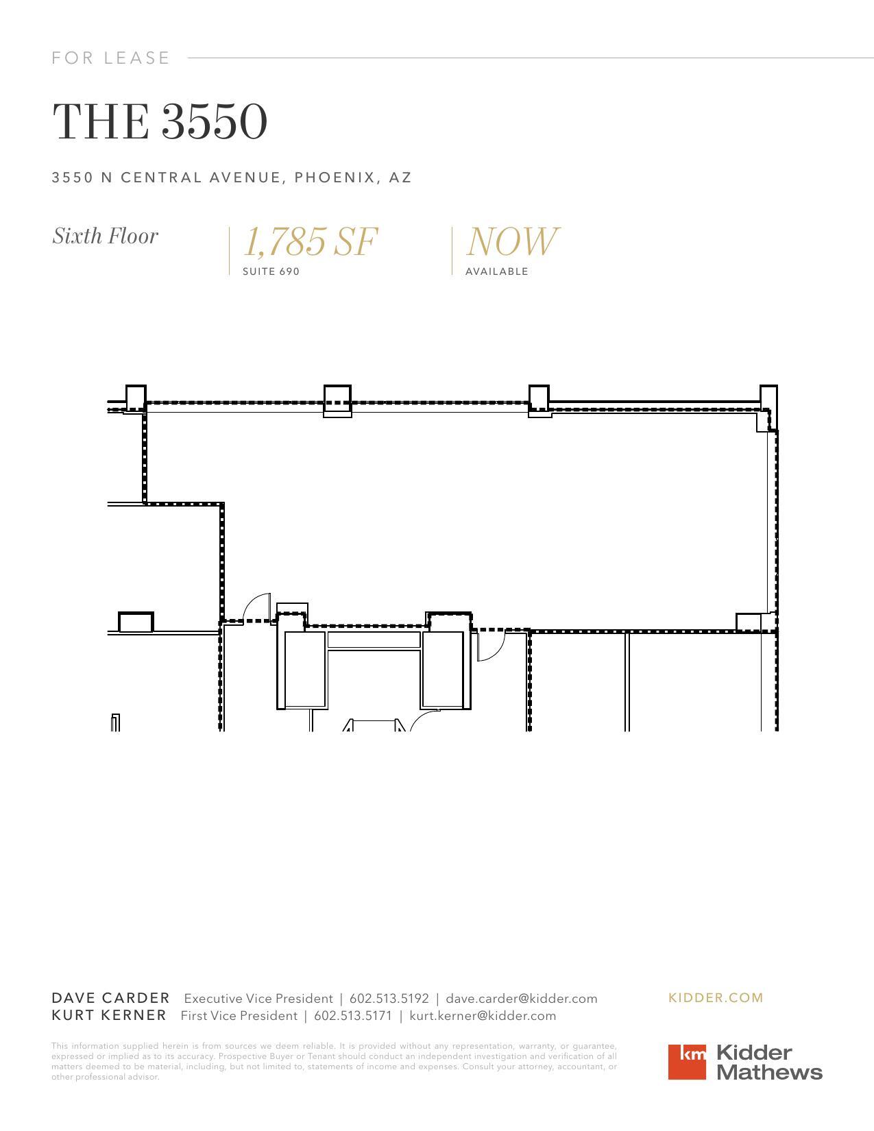 3550 N Central Ave, Phoenix, AZ à louer Plan d’étage– Image 1 sur 1