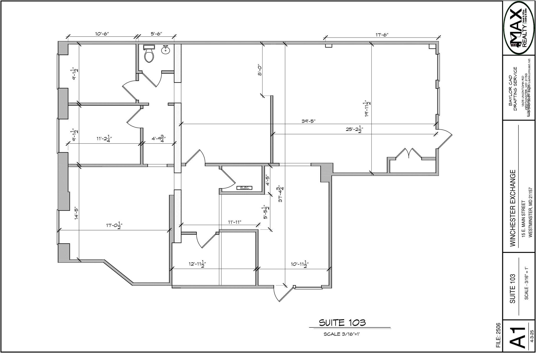 9-19 E Main St, Westminster, MD à louer Plan d’étage– Image 1 sur 1