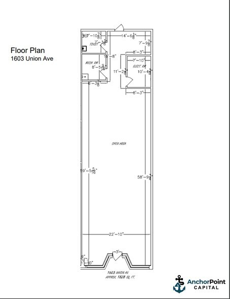 1603 Union Ave, Memphis, TN à louer - Plan d’étage – Image 2 sur 2