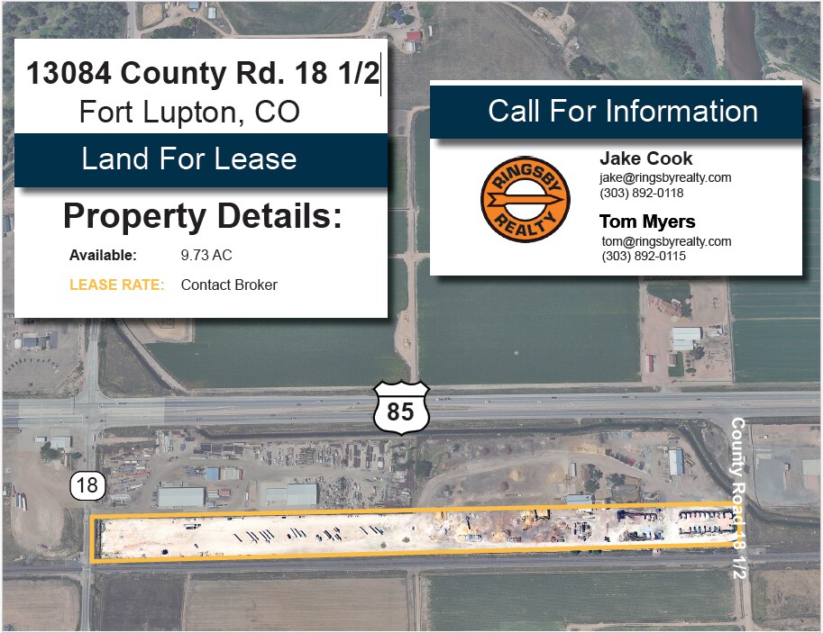 13084 County Rd. 18 1/2 - LAND, Fort Lupton, CO à louer Photo principale– Image 1 sur 2