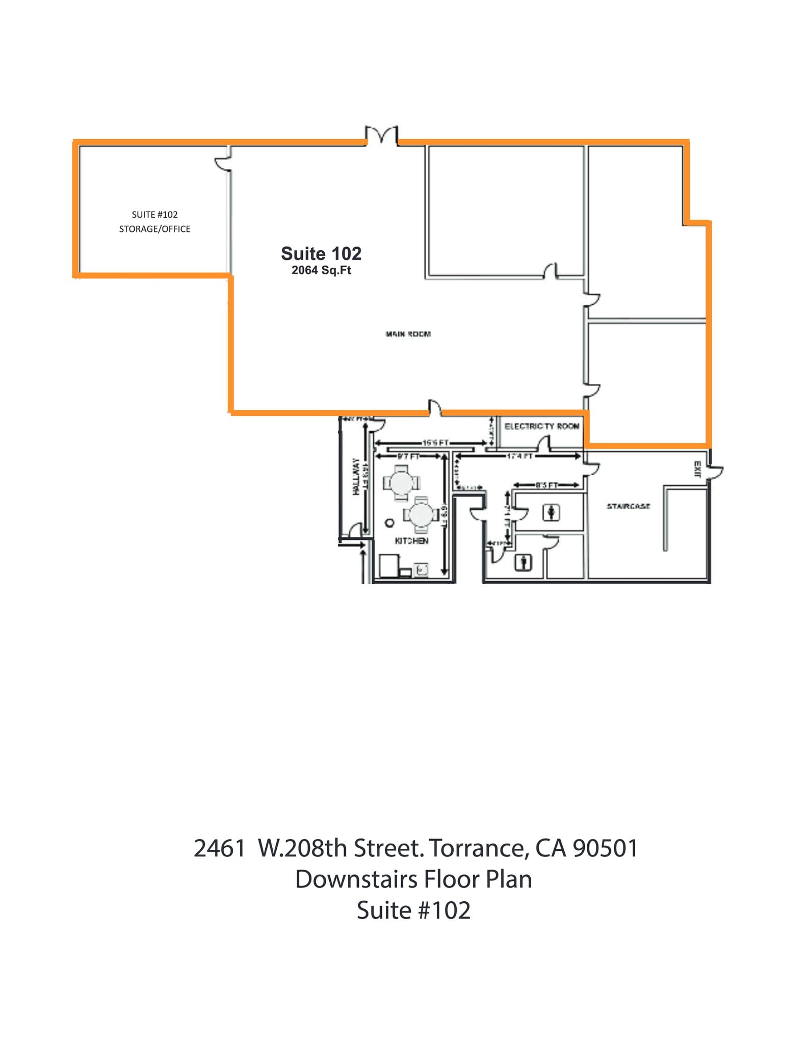 2461 W 208th St, Torrance, CA à louer Plan de site– Image 1 sur 1