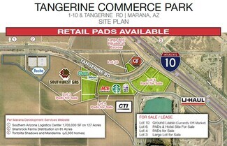 Plus de détails pour Tangerine & I-10, Marana, AZ - Terrain à vendre