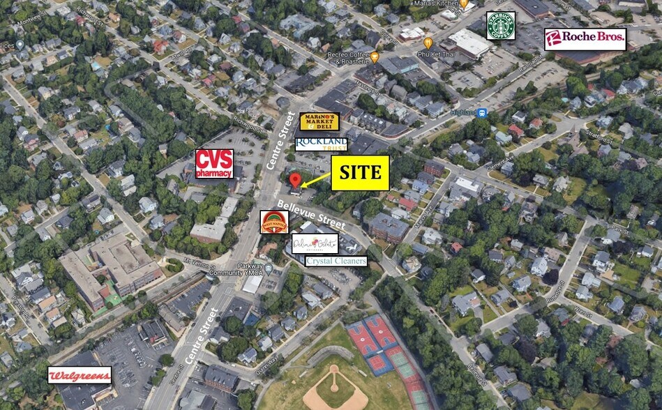 1942 Centre St, West Roxbury, MA à louer - Aérien – Image 2 sur 9
