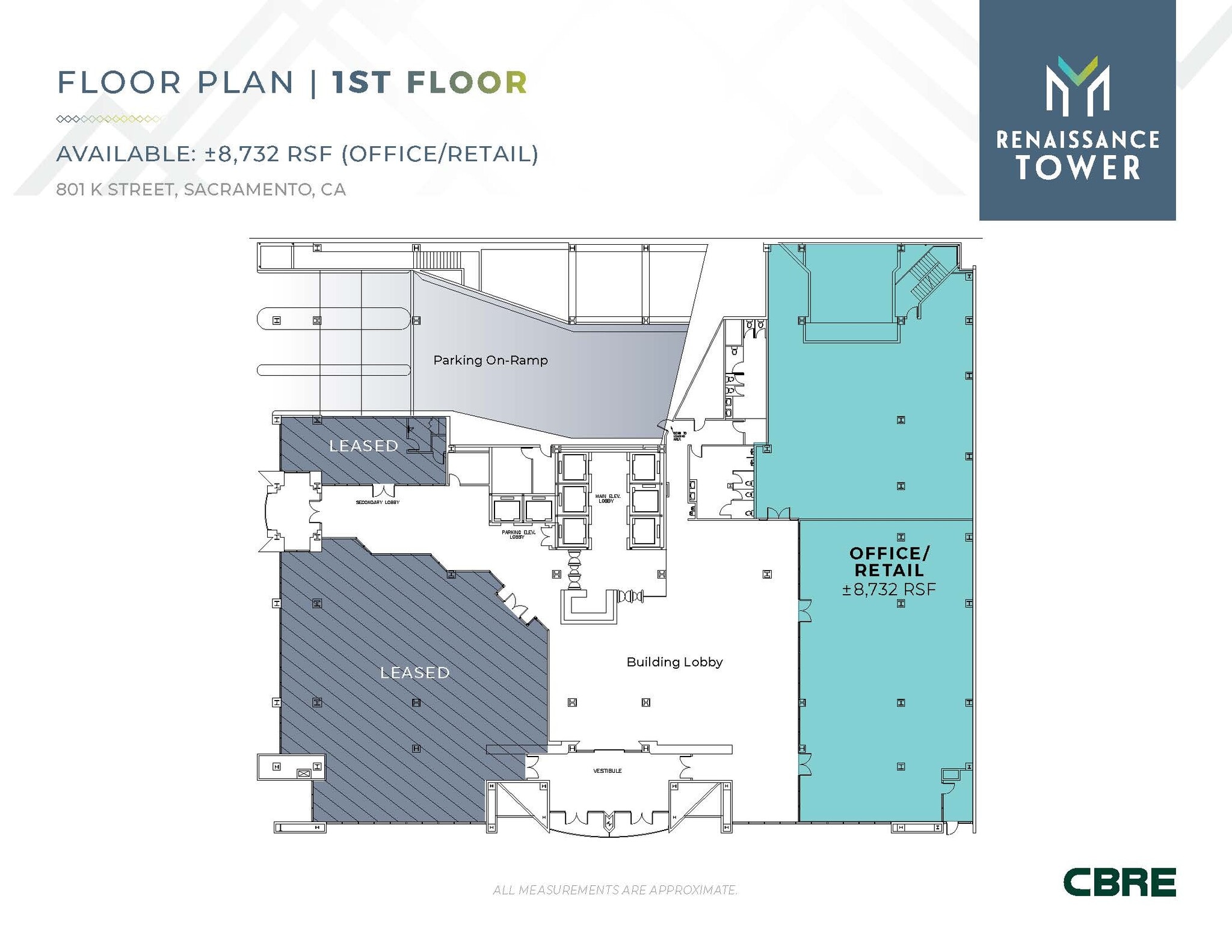 801 K St, Sacramento, CA à louer Plan d’étage– Image 1 sur 1