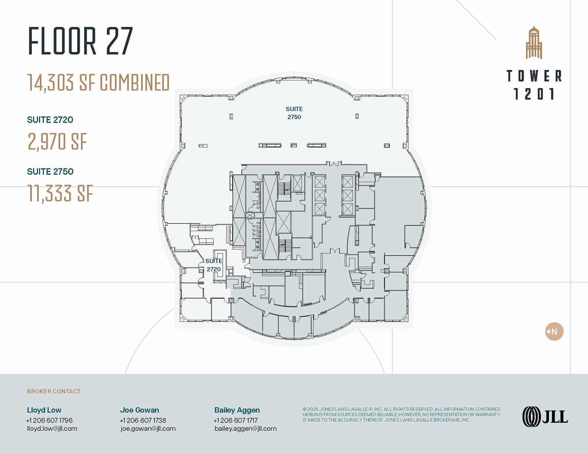 1201 3rd Ave, Seattle, WA à louer Plan d’étage– Image 1 sur 2