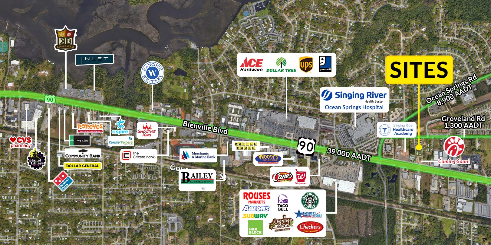 3417 Bienville Blvd, Ocean Springs, MS à vendre Photo principale– Image 1 sur 5
